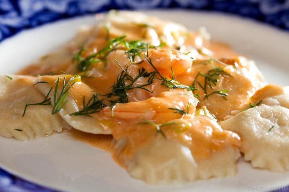 ravioles con salmon