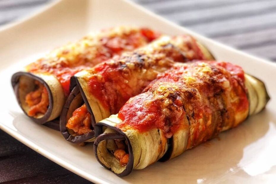 Canelones de Berenjena y Tomate