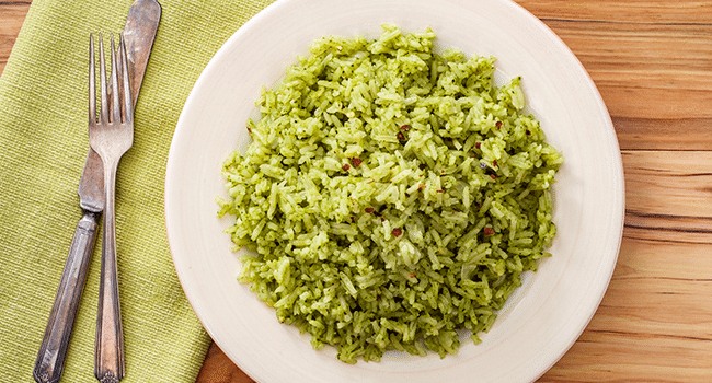 Arroz Pilaf con Salsa de Hierbas