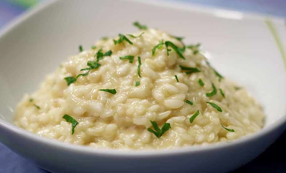 Risotto con Salsa de Queso Parmesano