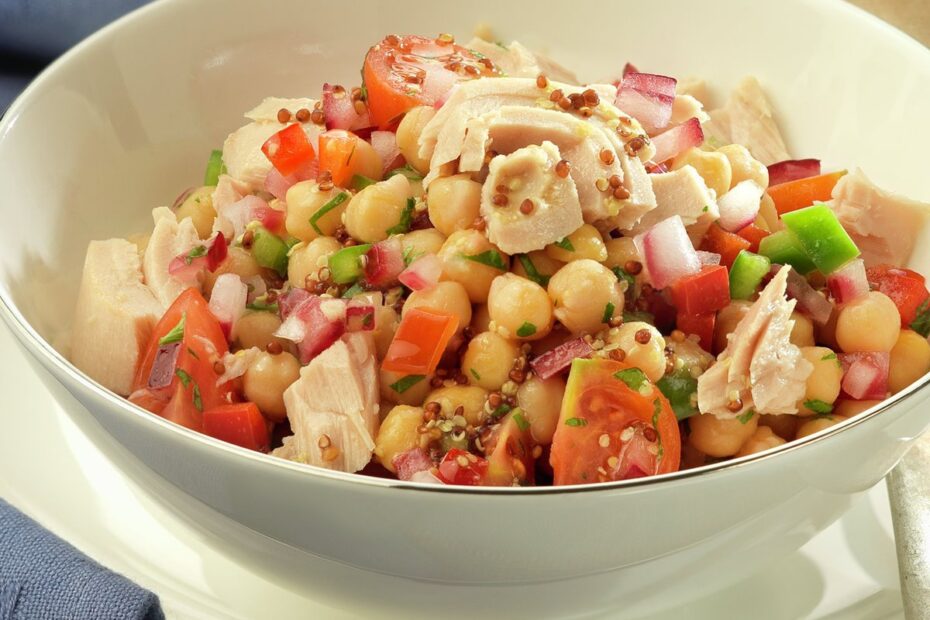 ensalada de garbanzos y atun