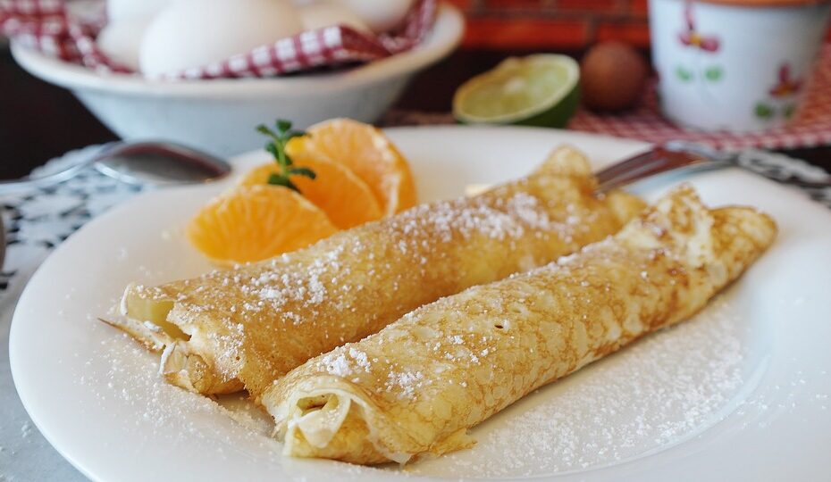 crepes con crema pastelera