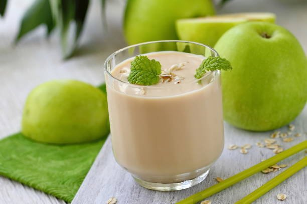 licuado de avena y manzana