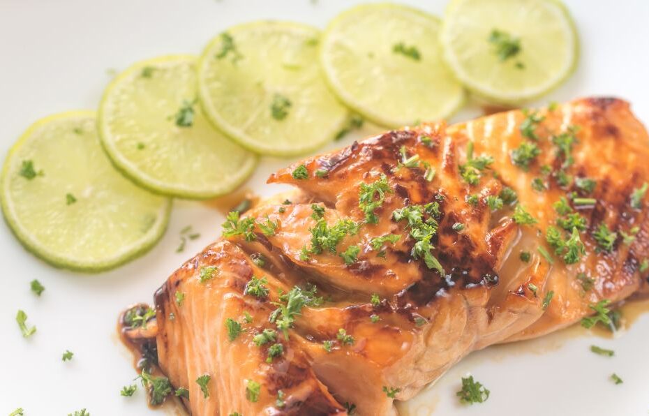 filete de salmon a la miel