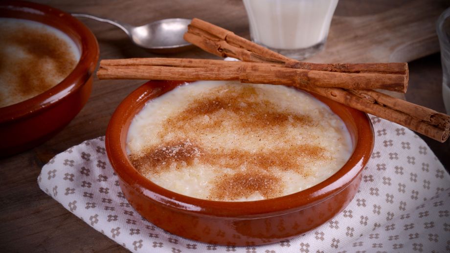 arroz con leche y canela