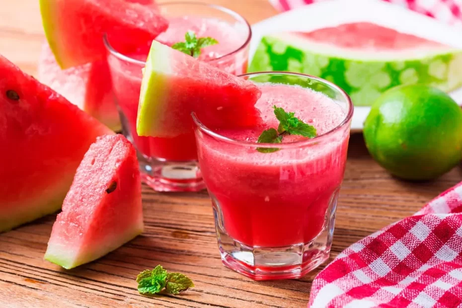 licuado de sandia y menta